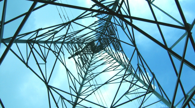 large iron structure set against the sky